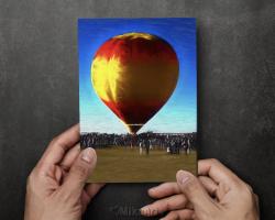 Dream Like Sky (Sunrise), Abstract Balloon 5x7 Greeting Cards