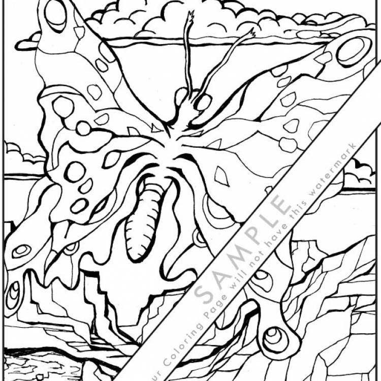 Butterfly Canyons Coloring Page
